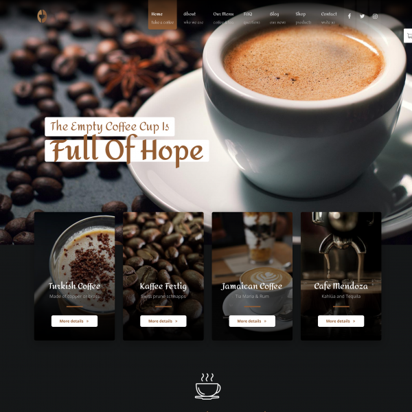 Coffee – Coffee Shop, Coffee Cafe and Tea WordPress Theme1