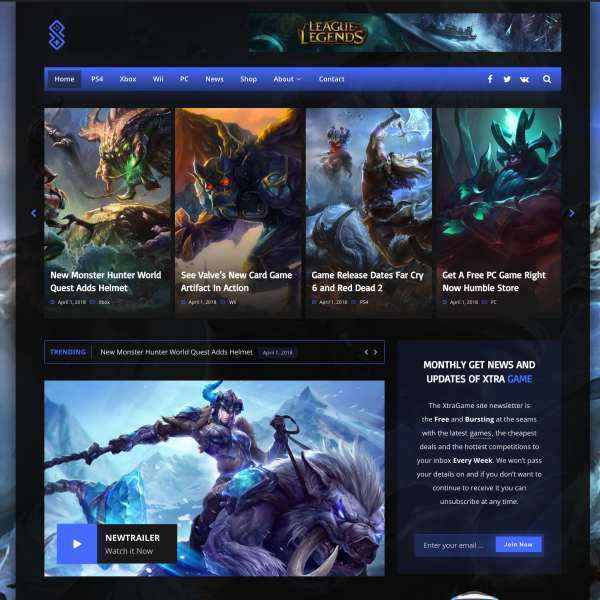 Game – Video Game, Gamer Blog Game Shop WordPress Theme1