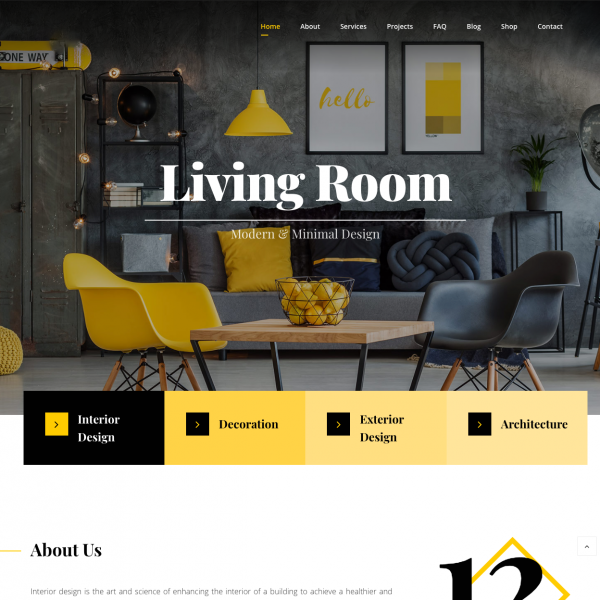 Interior Design – Interior and Decoration WordPress Theme1