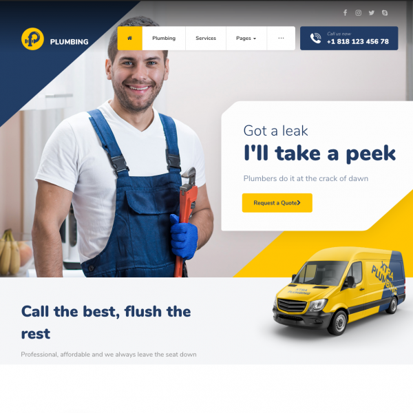 Plumbing – Installation, Repairing and Construction WordPress Theme1